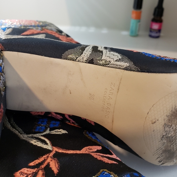 Zara Floral Ankle Boots - Picture 8 of 9